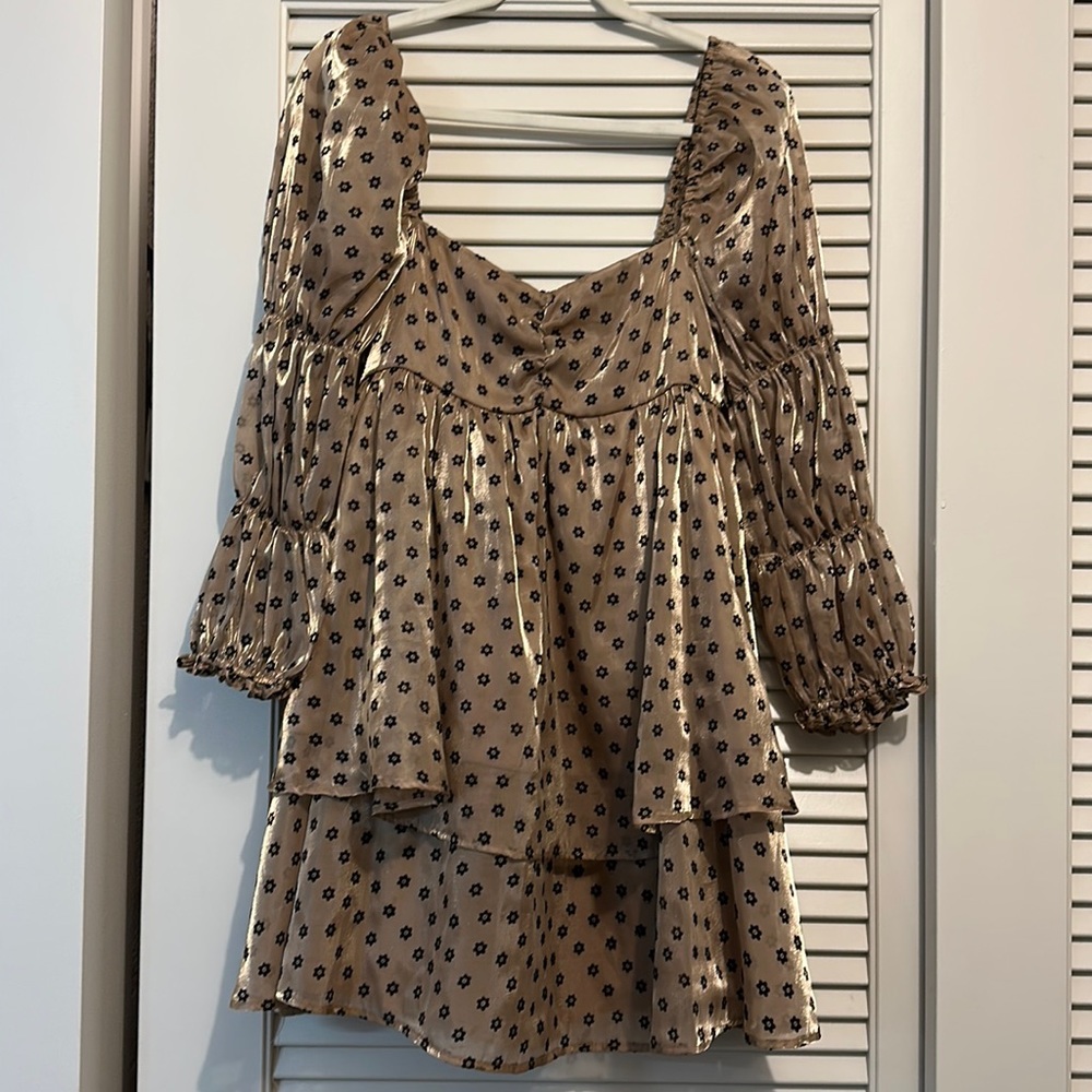 Storia Metallic Babydoll Dress